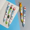 1020 st gel penns tecknad jultomten 6-färg press kreativ hand penna kawaii kulpoint pengs skola kontor stationär 240105