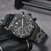 디자인 AP 6 스티치 모든 다이얼 작업 Sapphire Glass Wrist Watches Men Mens AP 시계 전체 기능 쿼츠 시계 핫 럭셔리 브랜드 크로노 그래프 시계 시계 밴드 패션