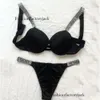 Bragas de mujer VICTORIAS SECRET Conjunto de sujetador y bragas con letras Ropa interior de mujer de encaje sexy Conjunto de sujetador de lencería de tanga Push Up Traje de regalo rosa sin costuras-3XXXL