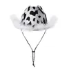 Berets Adults Western Cowboy Hat Rhinestone/Flower Cowgirl For Women Wedding Carnival Rave Party Travel Costume Accessories