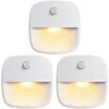 1pc bewegingssensorlicht, draadloos LED-nachtlampje op batterijen, wandlamp, kastverlichting, veilige verlichting voor trappen, hal, badkamer, keuken, kast (warm wit)