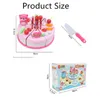 Girls Toys DIY Pretend Play Toy Simulation Food Birthday Cake Set Play House Kitchen Toys Gifts For Children Kids 240104