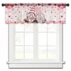 Rideau saint valentin amour romantique rose nain cuisine rideaux Tulle transparent court salon décor à la maison Voile rideaux