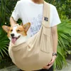 Bolsa para perros de viaje al aire libre, bolsa portátil para cachorros y gatos, bolsa de hombro tipo bandolera, mochila suave para perros, suministros para transporte de mascotas 240103