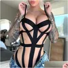 Bras Sets Womens Sexy Exotic Fashion Lace Lingerie Underwear Sleepwear Steel Ring Pajamas Garter For Women Drop Delivery Apparel Dhshf