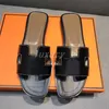 Designer chinelos de couro marca feminina sandálias slides verão sapatos planos moda praia senhoras carta chinelo tamanho 35-42