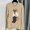 Panks de femmes RL Designer Femmes Knits Bear Sweater S Polos Pullover broderie Fashion Tricot à manches longues Coton de laine imprimée décontractée So 120