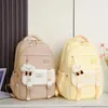 School Bags 2024 Girl Student Bag Youth Nylon Material Color Block Women's High Quality Versatile Commuter Backpack