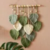 Tapestries Nursery Handmade Leaf Room Decoration Gift Macrame Living Tapestry Bedroom Decor Hanging Large For Art Boho Wall