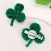 Acessórios de cabelo 2pcs Lucky Clover Haripins para meninas St. Patrick's Day Chapéu Botas Clipes Crianças Festa Barrettes Headwear Crianças Hairgrips