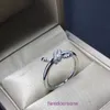 Tifannissm Ring hart Ringen sieraden hangers V Goud High-end Twisted Knot T Home Diamond Dames 18K Rose Rope Champagne Voorstel Originele doos pan