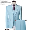 Men's Suits Wedding Suit Men Blazers 2 Pieces Sets Elegant Business Formal 3 Full Korean 2024 Pants Blue Coats Jackets Luxury