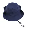 Berets Wasserdichte Eimer Hut Sommer Männer UV Schutz Sonne Lange, Breite Krempe Panama Strand Outdoor Jagd Wandern Angeln Kappe