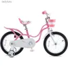 Biciclette per ragazze Princess Bike Bicicletta per bambini con cestino Parafanghi 12 pollici Ciclo per bambini principianti per età 3-10 anniRuote da allenamentoL240105