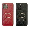 Leather Quilted Phone Case Designer for iPhone 15 Pro Max Cases Apple iPhone 14 13 12 11 Pro Max 14promax 13promax 12promax 11promax Case Brand Mobile Phone Cover