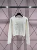 women sweater designer 3D Relief Pullover Top tricoté pull femme automne tendance haut à manches longues haut de gamme pull mince femmes pulls en tricot blanc