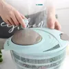 Onlycook Multifunktionale Lebensmittelsiebe Küche Kunststoff Salatschleuder Manuelle Gemüsesalat Waschmaschine und Trockner Zubehör 240104