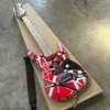 Manico in acero verniciato nitro Eddie Van Halen relics 82 versione Chitarra elettrica Fran-ken / Striscia nera bianca