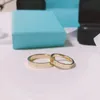 COM CAIXA Designers Anel Luxurys Casal Jewely Moda Masculina e Feminina Clássico Três Anéis de Diamante 2 Estilos Presente de Aniversário Umro