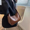 JOZY Vintage Shoulder Crossbody Bags for Ladies PU Leather Women's Trend Fashion Handbag Clutch Brown Luxury Designer 240104