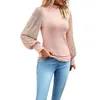 Women's Blouses Sequin Tops Sparkly Glitter Sequined Balloon Long Sleeve Shirts Dressy For Party Clubwear