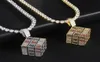 Pendentif glacé multicolore Micro pavé cubique Zircon collier pour hommes femmes cadeaux mode Hip Hop bijoux X05093736670