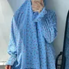 Vêtements ethniques Prière Abaya avec voile intégré imprimé hijab robe à capuche femmes musulmanes islamique jilbab une pièce tenue du ramadan Dubaï