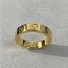 anello d'amore V oro 18 carati 36 mm non sbiadirà mai anello stretto senza diamanti riproduzioni ufficiali del marchio di lusso Con controscatola coppia rin Vuqq