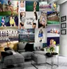 Postacie 3D Tapeta Mural Sexy Football Girl 3D Tapeta Cyfrowa druk HD dekoracyjna piękna tapeta1769631