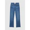 24Ss Damesjeans New Niche AB Taille Mid Bounce Micro Horn Bings Cropped damesjeans