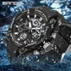 Montres-bracelets SANDA 3311 Homme Étudiant Jeunesse Tendance Militaire Multifonctionnel Veilleuse Étanche Montre Électronique Numérique