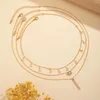 Colliers pendentifs chaînes superposées avec petit cristal et bâton pendentifs collier pour femmes à la mode dames accessoires de bureau sur le cou mode