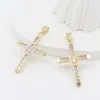 Pendant Necklaces Three-Colour Virgen Guadalupe Religious Necklace Jesus Cross Chain Modern Gold Designs Crucifix For Female