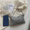 Sacos de noite mulheres mensageiro saco brilhante strass crossbody corrente envelope moda zíper cor sólida senhoras bolsa feminina festa embreagem