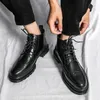 British Style Platform Work Shoes Brogue Men Boots Size 3844 240105