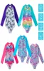 Children039s Costumi da bagno per ragazze Costumi da bagno a sirena Piscina per bambini Abbigliamento da spiaggia Bambini Costume intero a maniche lunghe Rash Guard Costume da bagno Sun Prote8857790