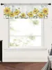 Vorhang, Sonnenblume, Blume, Schmetterling, Biene, weiß, kurz, Tüll, Fenstervorhänge, transparenter Voile, Küchenschrank, Heimdekoration, kleine Vorhänge