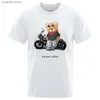 T-shirt da uomo Appassionato di motociclette Street Teddy Rider T-shirt stampata da uomo Allentato Casual Maniche corte Estate T-shirt traspirante Abbigliamento in cotone T240105