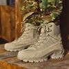 Zimowe obuwia wojskowe taktyczne buty męskie Special Force skórzana pustynia Bojowa kostka But Army Buty męskie plus rozmiar 240105