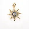 Pendentif Colliers Charm CZ Sun Collier Plaqué Or Coloré Zircon Personnalisé Bijoux Fabrication Accessoires D'été Cadeau Pour Hommes Femmes