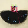 Robes Tutu à fleurs roses et noires pour filles, Costumes d'anniversaire et d'halloween, tenue de princesse fantaisie avec chapeau et épingle à cheveux pour enfants