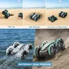 Amphibious RC Car Remote Control Stunt Vehicle Doublesided Flip Driving Drift Rc Outdoor Toys for Boys Childrens Gift 240104