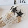 1129 ins gold thread plaid Sequin fringed pentagram star lady baseball bomber hat women leisure visors cap 240104