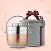 Bento Boxes Bento Box Food Thermal Jar Insulation Soup Thermos Bag Portable Stainless Steel Tableware Luxury Kitchen Lunch Storage Container YQ240105