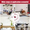 Wall Clocks Stick On Clock Frameless Round Shape Silent Creative Fashion Decoration Sticker Decorative