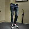 2023 frühling und Herbst Klassische Mode AllMatch Stretch Jeans männer Casual Dünne Bequeme Hohe Qualität Kleine Fuß Hosen 240104