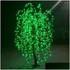 Julekorationer LED Artificial Willow Wee Tree Light Outdoor Use 1152 st -lysdioder 2m höjd Regntät dekoration Drop Delivery Hom DHQGN