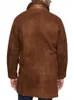 Once Heren Winter Herfst Warme Jas Heren Casual Vintage Heren Bruin Zwart Grijs Bont Kraagvorm Fleece Uitloper S-5XL 240104