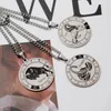 Pendant Necklaces Stainless Steel Classic 12 Constellations Necklace Leo Taurus Aquarius Aries Gifts For Boys Jewelry Wholesale