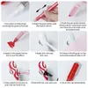 Parkson Nail Art Drawing Pen 12 Colors Graffiti Quick Air Dry Waterproof Acrylic Liner DIY 3D Beauty Manicure Decoration Tools 240105